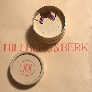 hillberg and berk mini sparkle hoop earrings in cyber sparkle